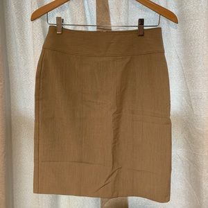 Tan pencil skirt